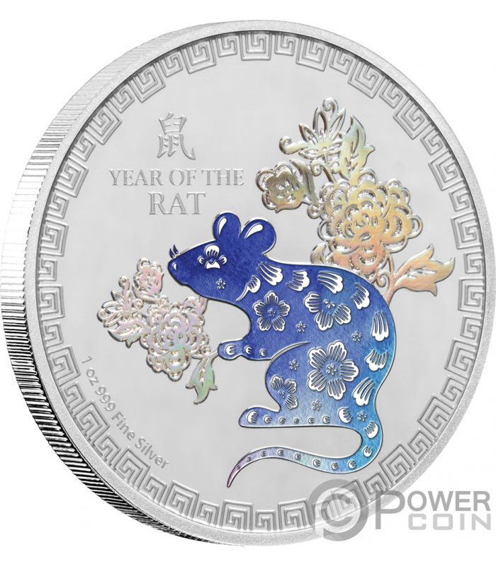 Year Of The Rat Ratte Lunar Coin Collection Oz Silber M Nze Niue