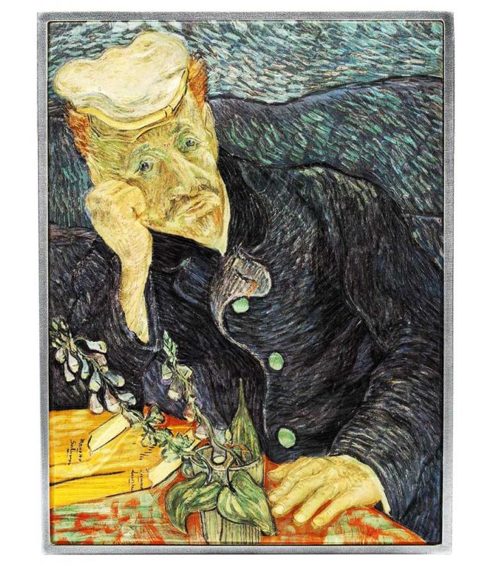 Portrait Of Dr Gachet Vincent Van Gogh Colored Oz Monnaie Argent