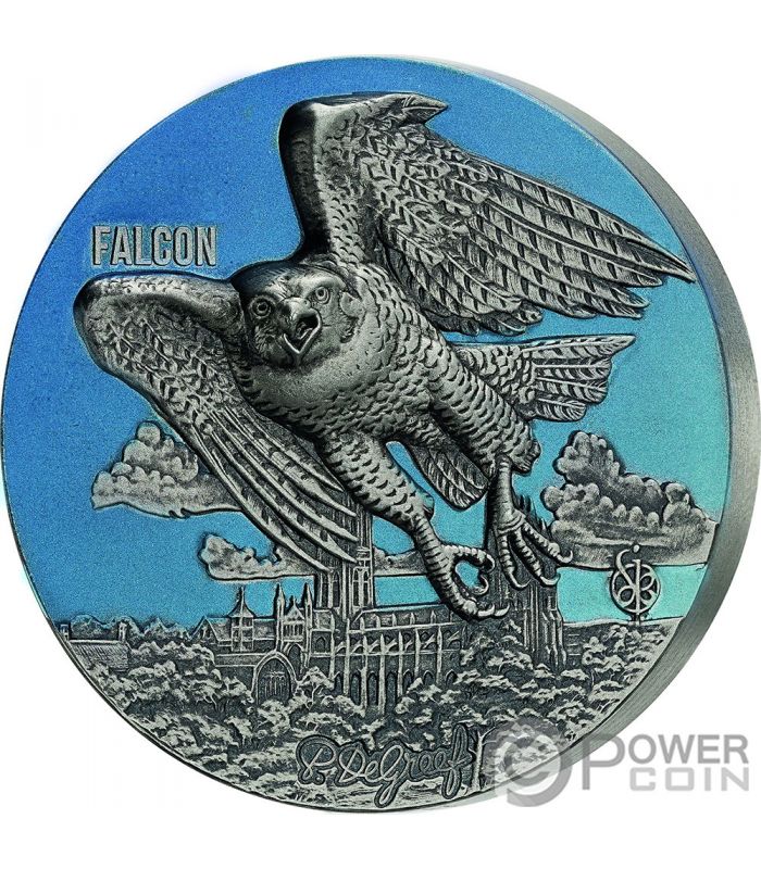 FALCON Urban Hunters 3 Oz Monnaie Argent 1500 Francs Benin 2022