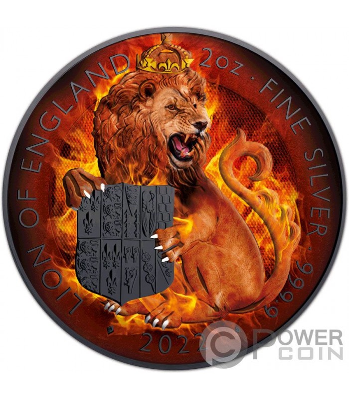 Burning Lion Of England Royal Tudor Beasts Oz Silber M Nze United