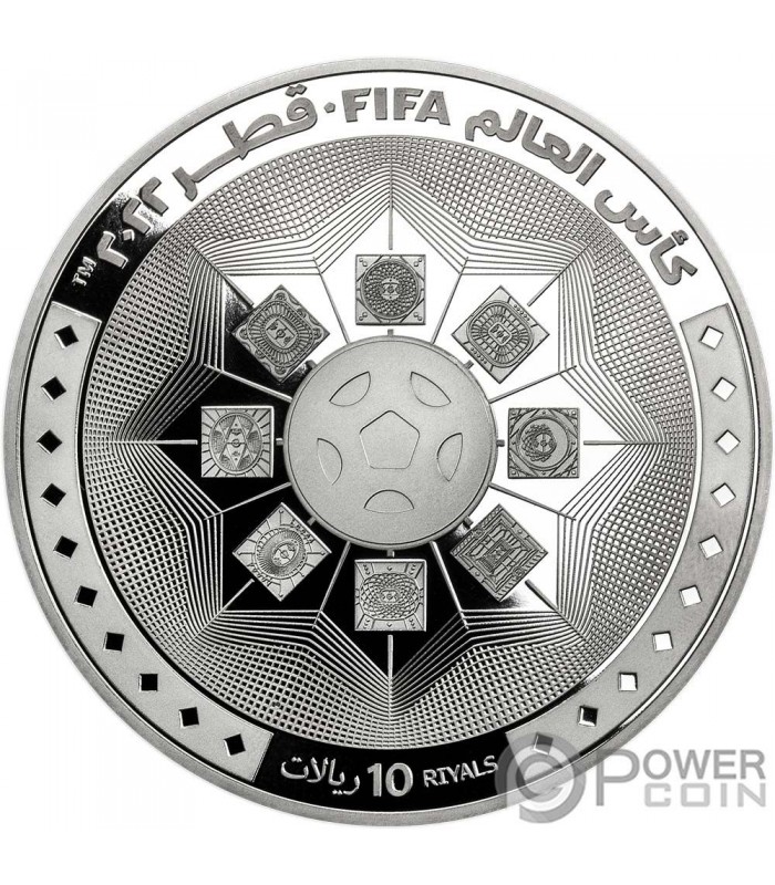 STADIUMS Fifa World Cup 5 Oz Monnaie Argent 10 Riyals Qatar 2022