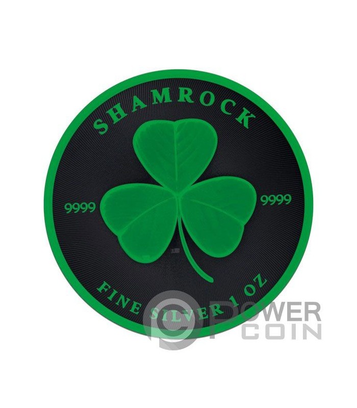 Shamrock Cyber Green Oz Monnaie Argent Niue