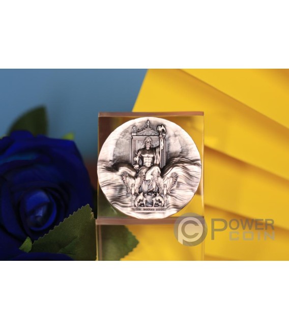 Zeus At Olympia Antique Finish Oz Silver Coin Francs Chad