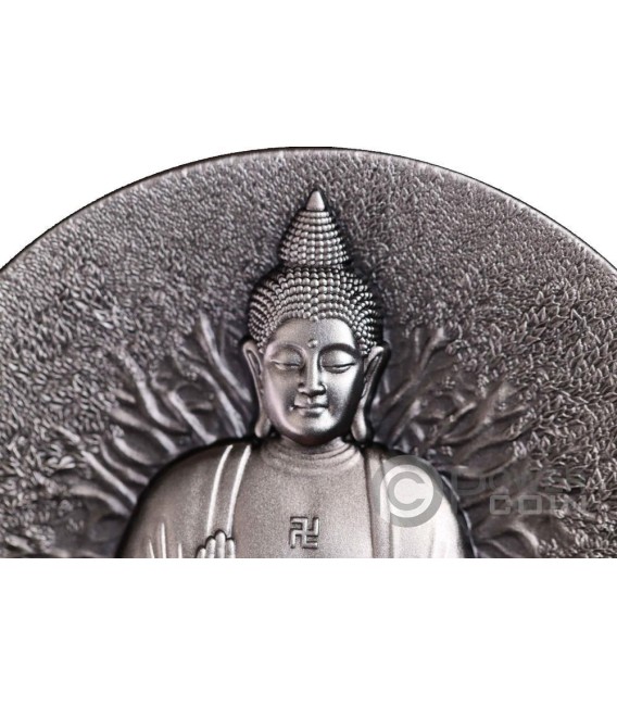 BUDDHA Creator Of Buddhism 2 Oz Moneta Argento 2000 Francs Gabon 2025