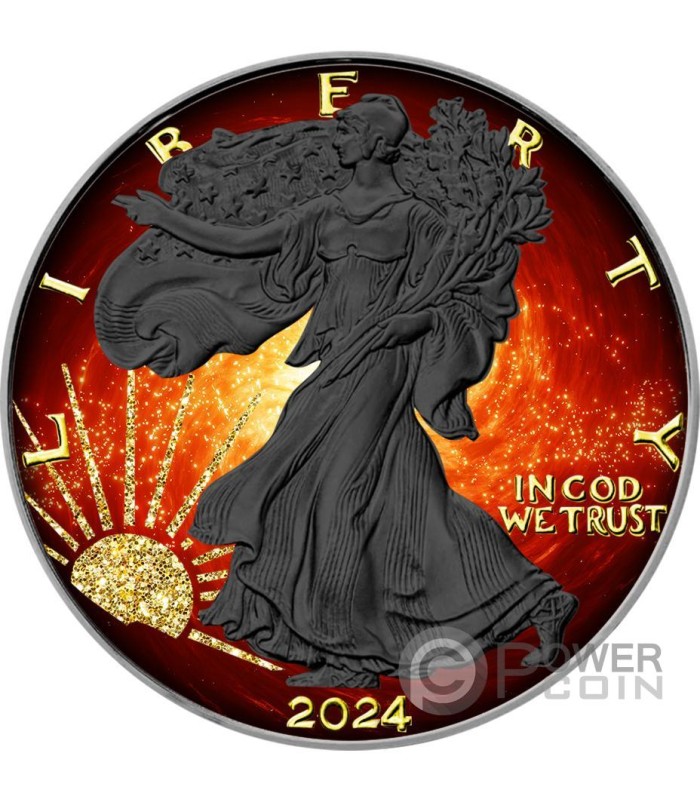 Burning Galaxy Walking Liberty Eagle Oz Silber M Nze Usa