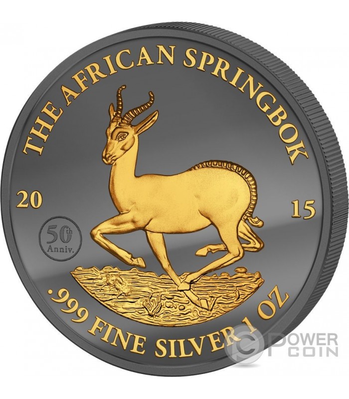 Golden Enigma African Springbok Black Ruthenium Oz Silber M Nze