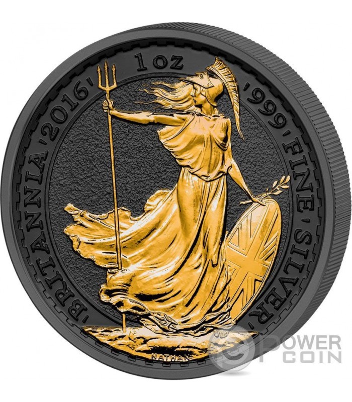 GOLDEN ENIGMA Britannia Black Ruthenium 1 Oz Monnaie Argent 2 United