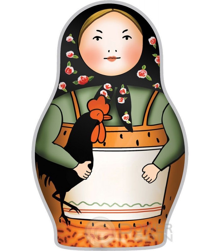 Matryoshka Forma Matrioska Oz Moneta Argento Niue Power Coin