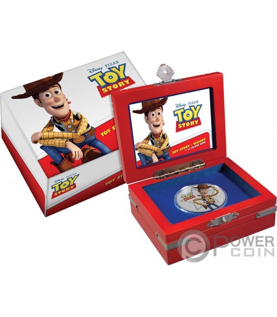 WOODY Toy Story Disney 1 Oz Silver Coin 2$ Niue 2018