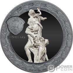 LEDA AND SWAN Eternal Sculptures 2 Oz Silver Coin 10$ Palau 2019