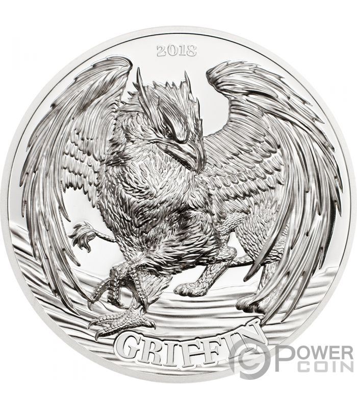 GRIFFIN Mythological Animals 2 Oz Silver Coin 1500 Shillings Tanzania 2018