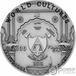 KAPALA World Cultures 2 Oz Silver Coin 2000 Francs Cameroon 2018