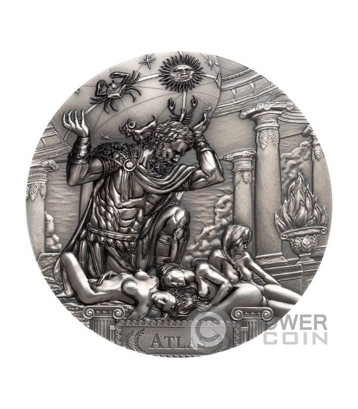 Atlas Titans Titanen 3 Oz Silber Munze 20 Cook Islands 2019 Power Coin