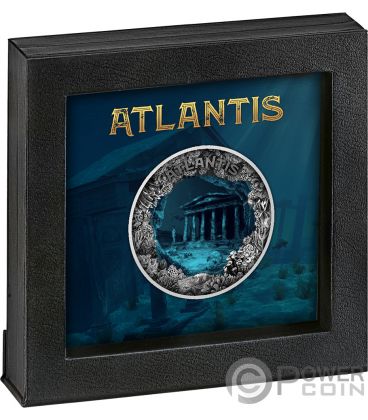 ATLANTIS Sunken City Dome 2 Oz Silver Coin 5$ Niue 2019