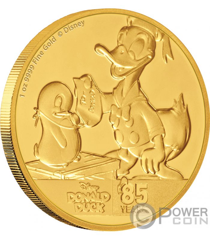 DONALD DUCK 85th Anniversary Disney 1 Oz Gold Coin 250$ Niue 2019