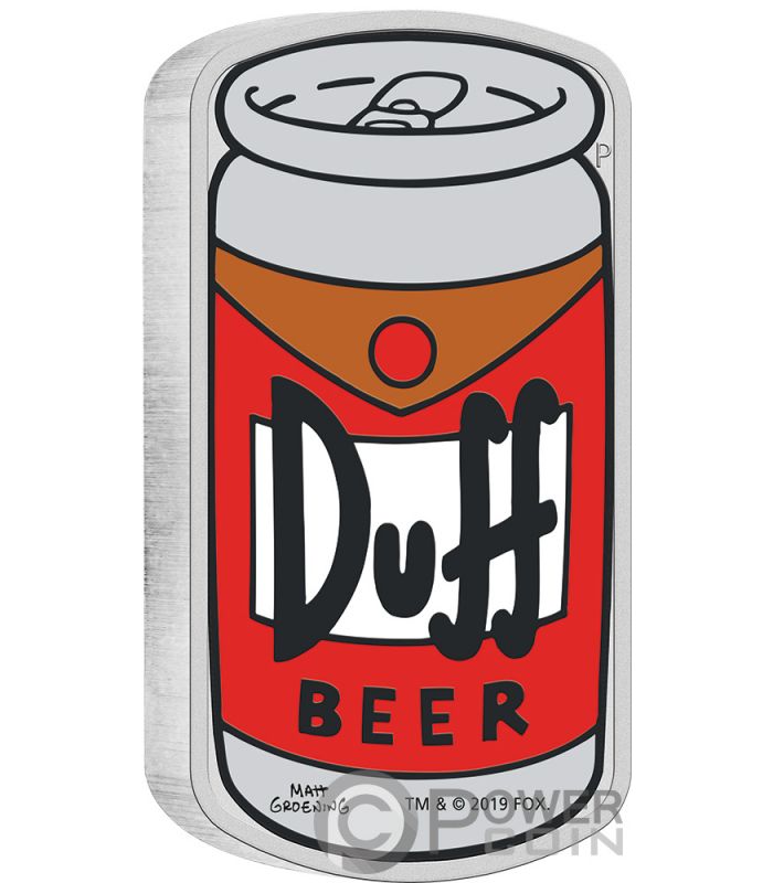 Duff Beer Simpsons 1 Oz Silver Coin 1 Tuvalu 2019 Power Coin