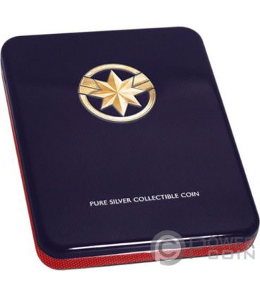 CAPTAIN MARVEL Marvel 1 Oz Silver Coin 1$ Fiji 2019