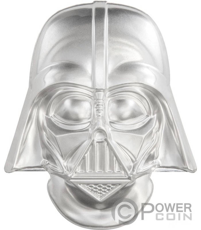 DARTH VADER HELMET Ultra High Relief Star Wars 2 Oz Silver Coin 5