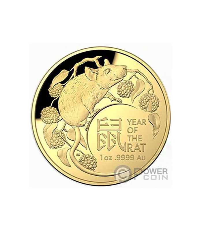 RAT Lunar Year 1 Oz Gold Coin 100$ Australia 2020