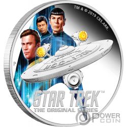 STARFLEET COMMAND Star Trek Original Set Silver Coins 1$ 2$ Tuvalu