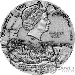 GENGHIS KHAN Great Commanders 2 Oz Silver Coin 5$ Niue 2021