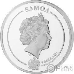 WATER LILY Golden Flower Collection 1 Oz Silver Coin 5$ Samoa 2022