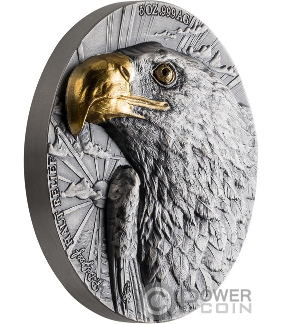 AMERICAN EAGLE Set 5 Oz Silver Coin 5000 Francs Ivory ...