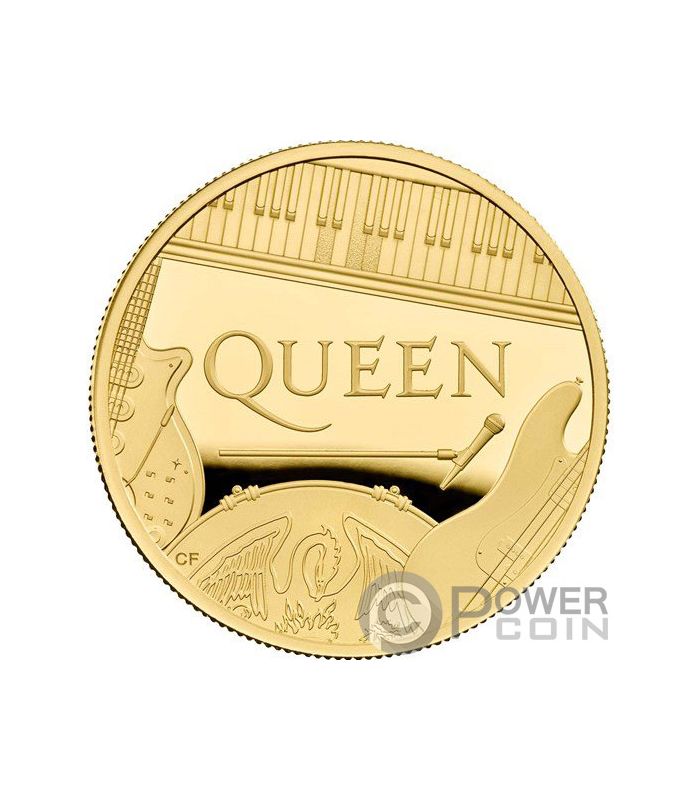 QUEEN Music Legends 1 Oz Gold Coin 100 Pounds United Kingdom 2020