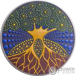 TREE OF LIFE Dot Art 3 Oz Moneda Plata 20$ Palau 2020