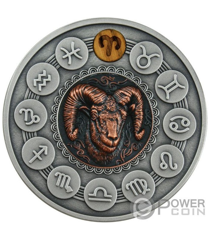 ARIES Zodiac Signs 1 Oz Silver Coin 1 Niue 2020