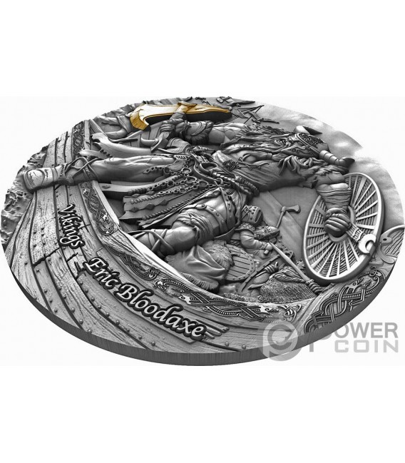 ERIC BLOODAXE Vikings 2 Oz Silver Coin 5$ Niue 2020