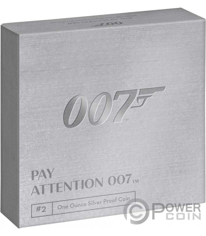 JAMES BOND 007 Pay Attention 1 Oz Silver Coin 2 Pounds United