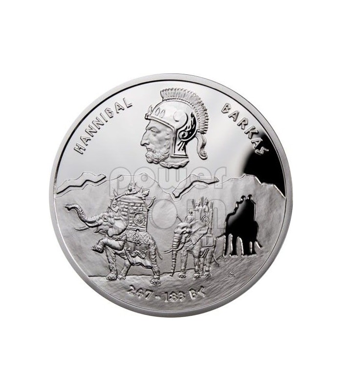 HANNIBAL Barkas Great Commanders Silver Coin 1$ Niue 2012