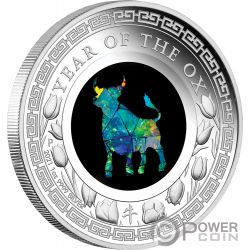 YEAR OF THE PIG Schwein Australian Opal 1 Oz Silber Münze 1