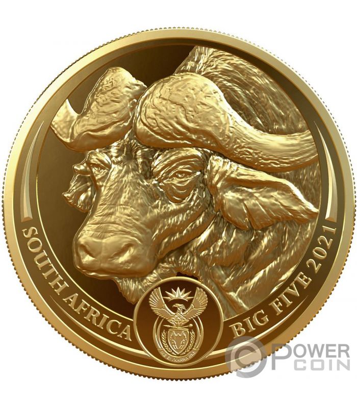 BUFFALO Big Five 1 Oz Gold Coin 50 Rand South Africa 2021