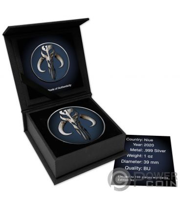 MANDALORIAN MYTHOSAUR Star Wars 1 Oz Silver Coin 2$ Niue 2020