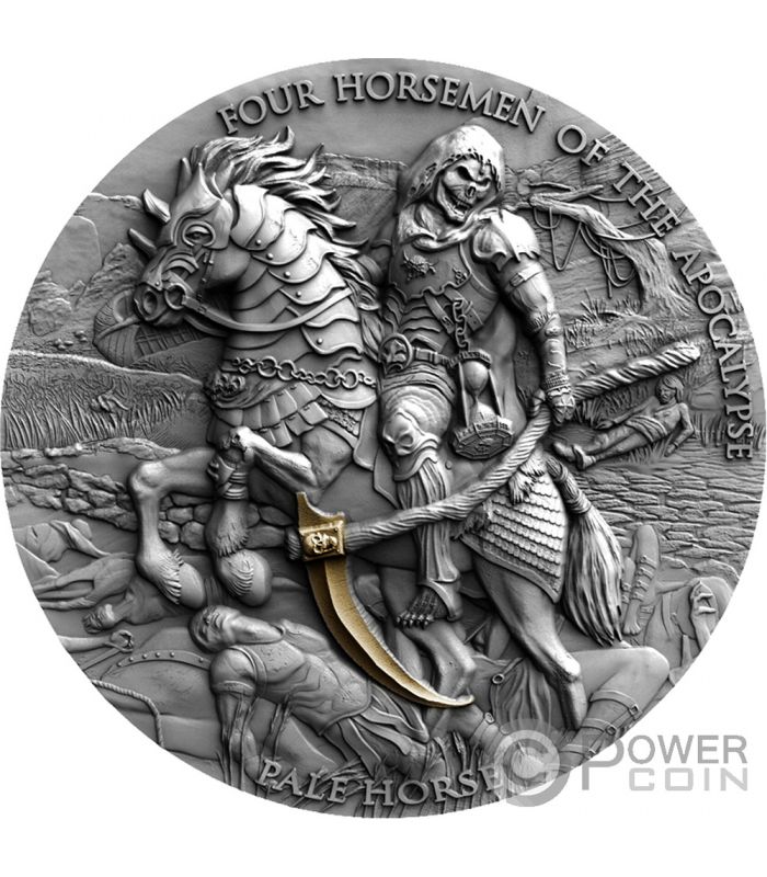 PALE HORSE Four Horsemen of the Apocalypse 2 Oz Silver Coin 5$ Niue 2021