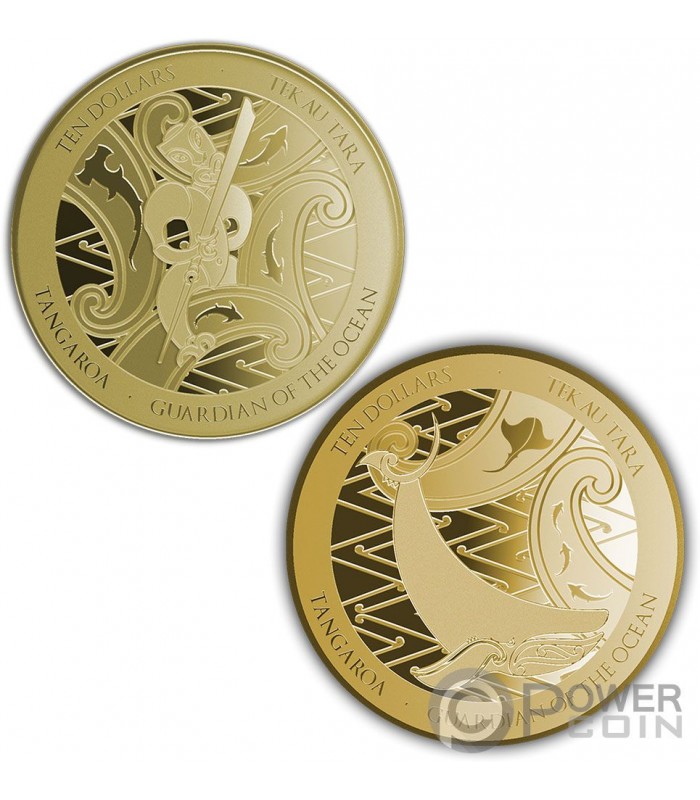 TANGAROA Guardian of the Ocean Set 2 Monnaies Or 10 New Zealand 2021