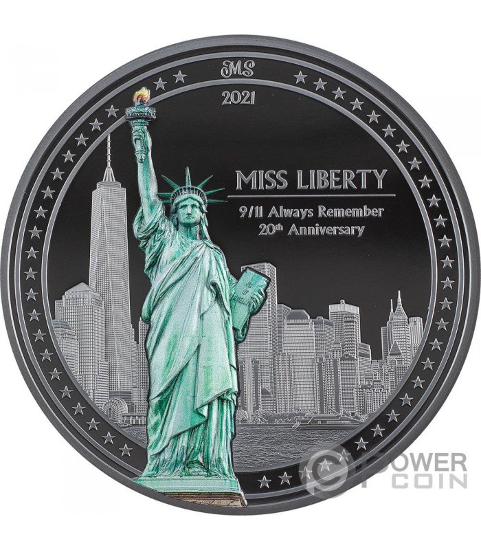 MISS LIBERTY PF70 20th Anniversary 9/11 by Miles Standish 5 Oz 