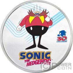 HEDGEHOG Proof Sonic 30th Anniversary 1 Oz Silver Coin 2$ Niue 2021