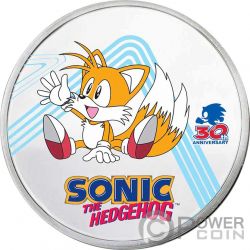 HEDGEHOG Proof Sonic 30th Anniversary 1 Oz Silver Coin 2$ Niue 2021