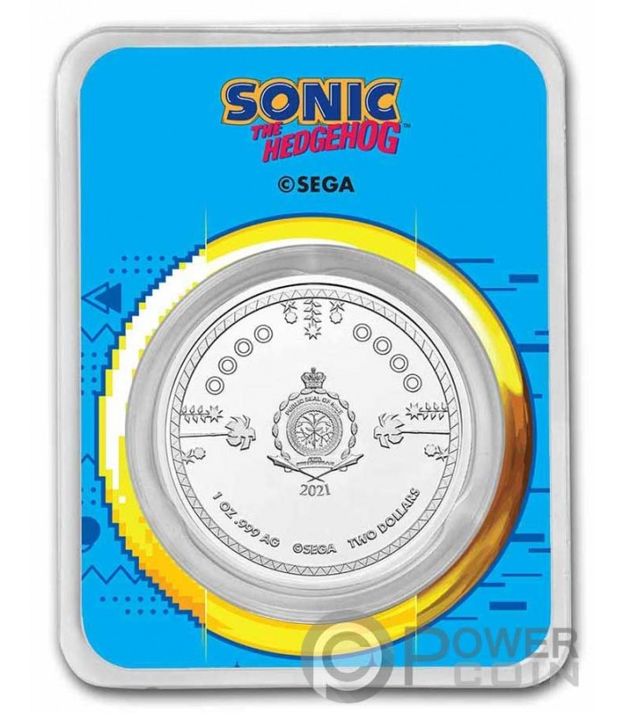 KNUCKLES Hedgehog Sonic Colorized 30th Anniversary 1 Oz Silver