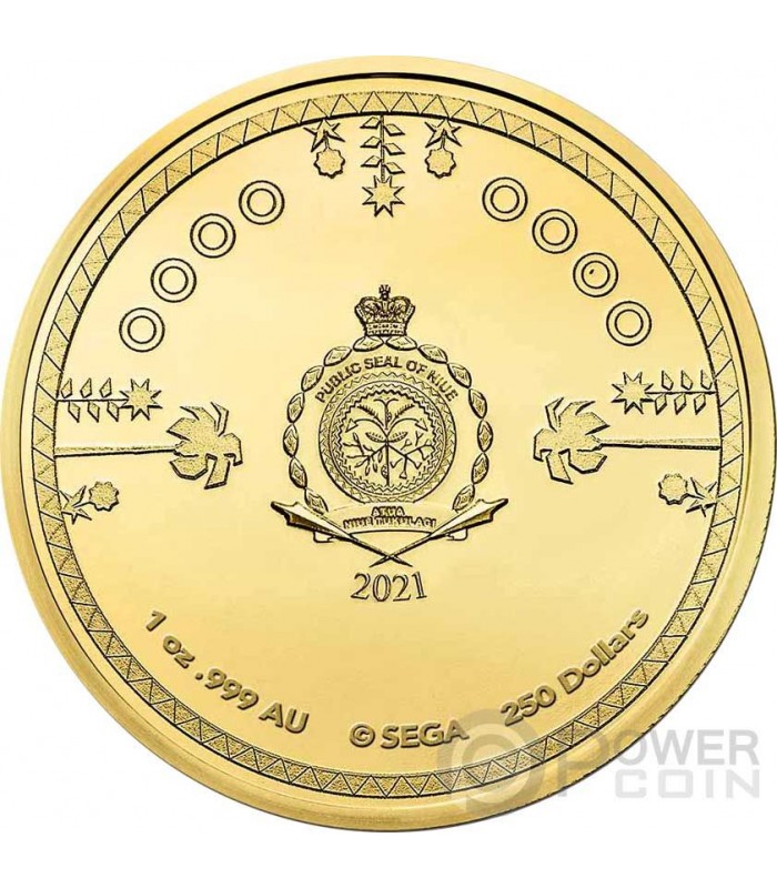 HEDGEHOG Sonic 30th Anniversary 1 Oz Gold Coin 250$ Niue 2021