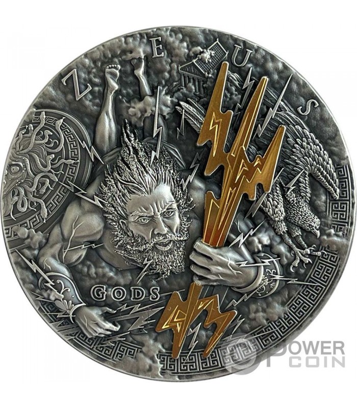 ZEUS Gods 2 Oz Silver Coin 2 Niue 2021