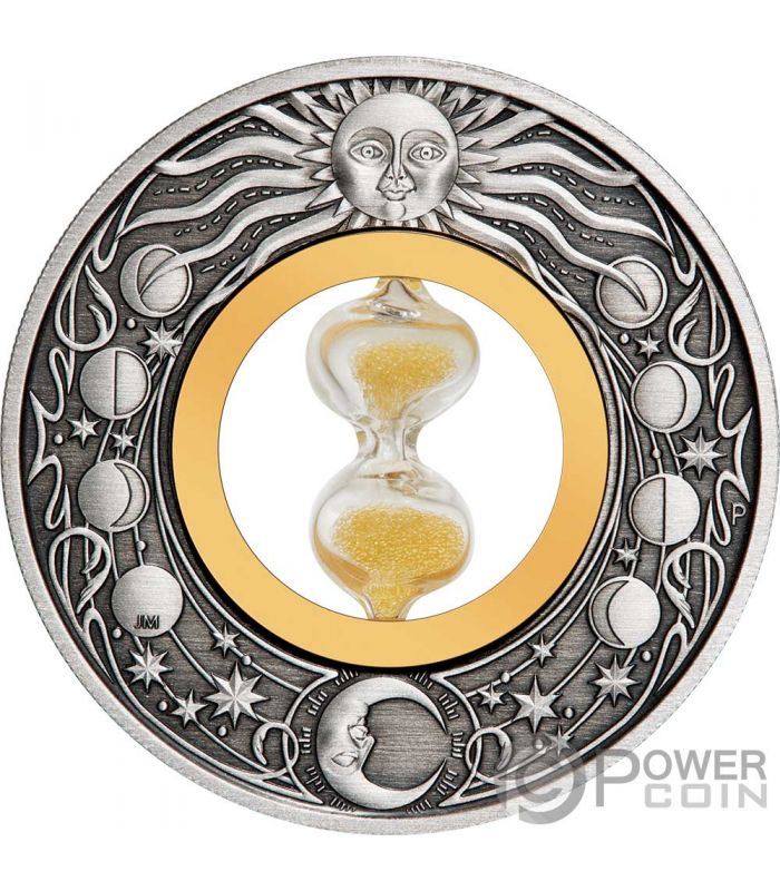 Tuvalu - 2 Dollar high quality 2021 - Sanduhr / Hourglass - 2 Oz Silber Antik