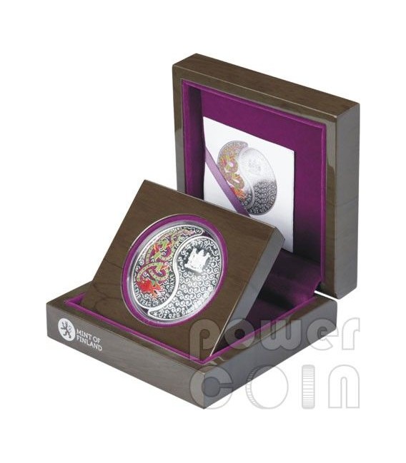 SNAKE YIN YANG Chinese Lunar Year Silver Coin Set 1$ Fiji 2013