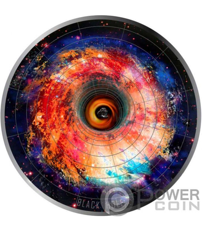 BLACK HOLE Universe Domed 2 Oz Silver Coin 5$ Niue 2021