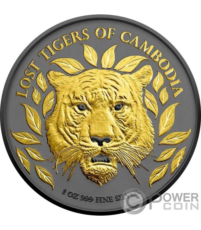 LOST TIGERS OF CAMBODIA Empire Edition 1 Oz Silver Coin 3000 Riels