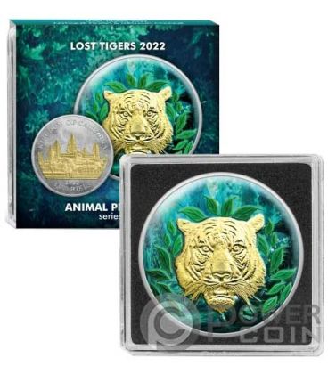 LOST TIGERS OF CAMBODIA Animal Predators 1 Oz Silver Coin 3000