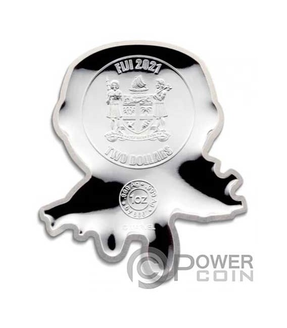 IRON MAN Marvel Mini Hero Shaped 1 Oz Silver Coin 2$ Fiji 2021